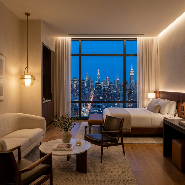 Luxury hotel suite in New York